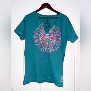 American Fighter Lander Graphic Print Short Sleeve Cotton Tee‎ Shirt Women XL